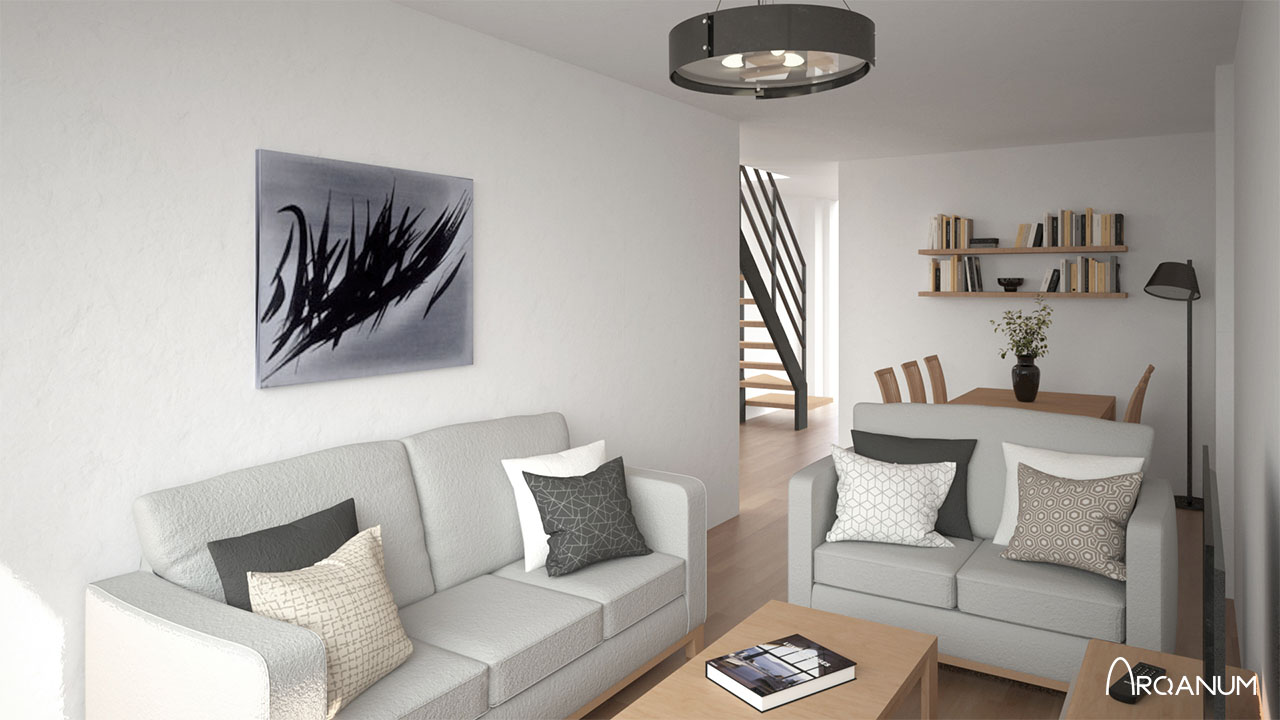 Edificio de veinte viviendas en Pozuelo de Alarcón, salón